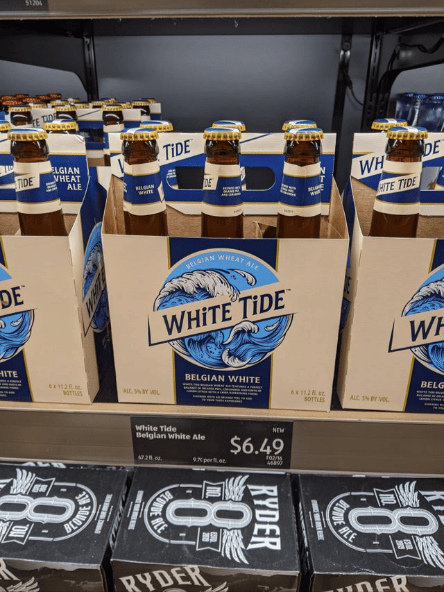 White Tide Aldi Beer