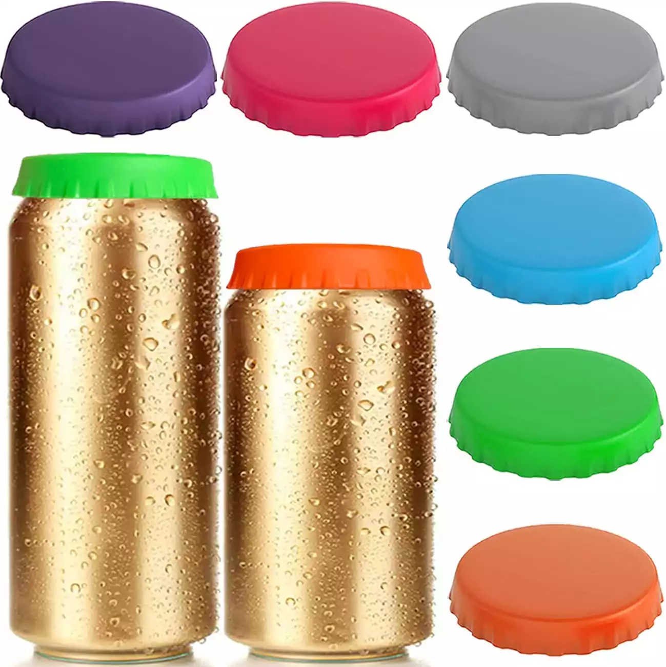 Silicone Soda Can Lids (6-pack)