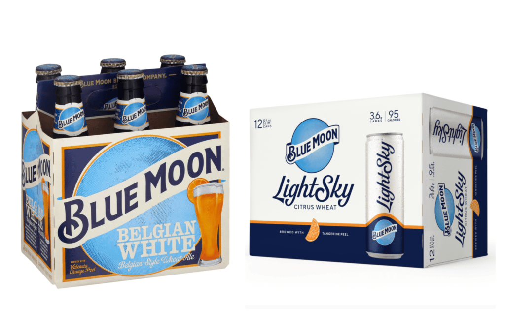 Blue Moon vs Light Sky beer