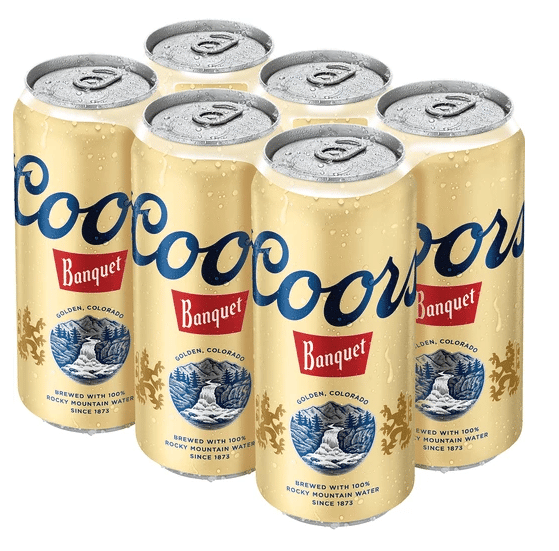 6-pack of Coors Banquet beer