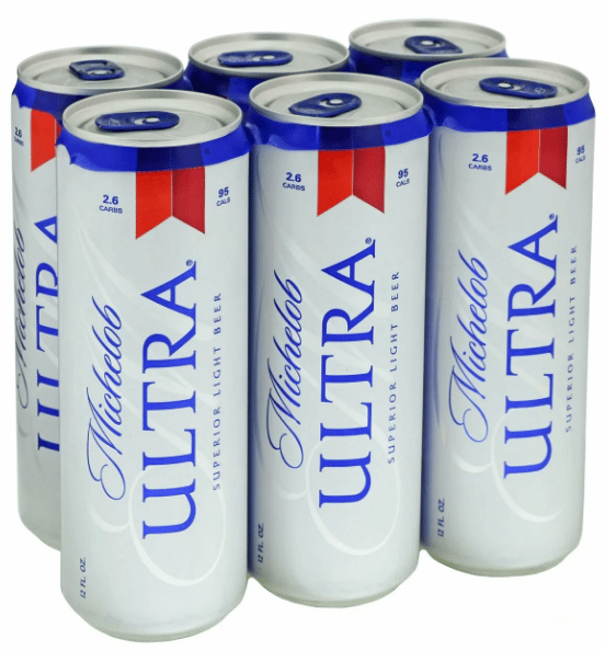 6-pack of Michelob Ultra beer