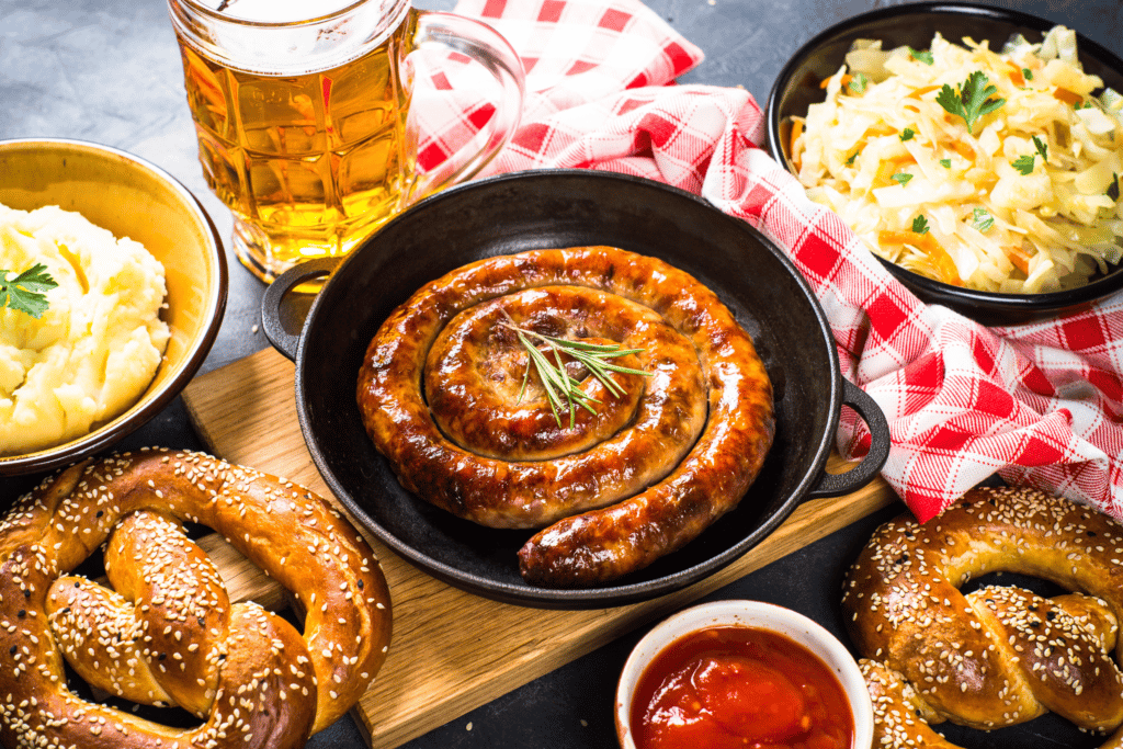 German Pilsner with popular German foods